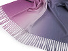 Cashmere type scarf with fringes, ombré 70x175 cm