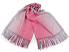 Cashmere type scarf with fringes, ombré 70x175 cm