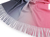 Cashmere type scarf with fringes, ombré 70x175 cm