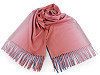 Cashmere type scarf with fringes, ombré 70x175 cm