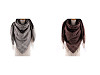 Grande sciarpa calda/plaid con frange, dimensioni: 130 x 140 cm
