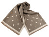 Cashmere type scarf with fringes, polka dot 68x190 cm