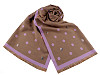 Cashmere type scarf with fringes, polka dot 68x190 cm