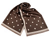 Cashmere type scarf with fringes, polka dot 68x190 cm