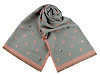 Cashmere type scarf with fringes, polka dot 68x190 cm