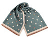 Cashmere type scarf with fringes, polka dot 68x190 cm