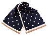 Cashmere type scarf with fringes, polka dot 68x190 cm