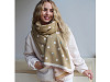 Cashmere type scarf with fringes, polka dot 68x190 cm