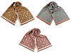 Cashmere type scarf with fringes, polka dot 68x190 cm
