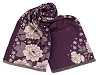 Cashmere type scarf with fringes, flowers 68x180 cm