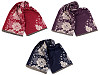 Cashmere type scarf with fringes, flowers 68x180 cm
