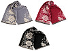 Cashmere type scarf with fringes, flowers 68x180 cm