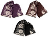 Cashmere type scarf with fringes, flowers 68x180 cm