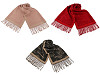 Cashmere type scarf with fringes, cats 65x180 cm