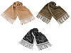 Cashmere type scarf with fringes, cats 65x180 cm