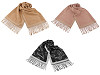 Sciarpa tipo cashmere, con frange, motivo: gatti, dimensioni: 65 x 180 cm