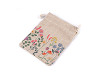 Bolsa de regalo de lino 10x13 cm, flores