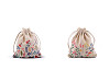 Bolsa de regalo de lino 10x13 cm, flores