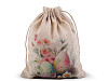 Linen gift bag 13x18 cm, Spring / Easter 