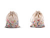 Sac cadeau en lin, 13 x 18 cm, Printemps / Pâques 