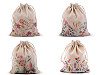 Bolsa de regalo de lino 13x18 cm, primavera/Pascua 