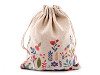 Bolsa de regalo de lino 13x18 cm, primavera/Pascua 