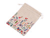 Bolsa de regalo de lino 13x18 cm, primavera/Pascua 