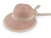 Women's summer hat / straw hat with lace