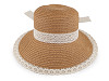 Women's summer hat / straw hat with lace