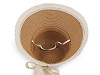 Women's summer hat / straw hat with lace