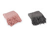 Coperta / plaid in maglia, con frange, dimensioni: 130 x 155 cm