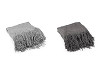 Knitted blanket / throw with fringes 130x155 cm