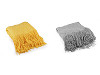 Coperta / plaid in maglia, con frange, dimensioni: 130 x 155 cm