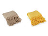 Coperta / plaid in maglia, con frange, dimensioni: 130 x 155 cm