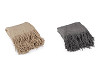 Coperta / plaid in maglia, con frange, dimensioni: 130 x 155 cm