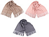 Scarf / shawl / plaid with fringes 70x190 cm