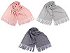 Sciarpa / Scialle / Plaid invernale, con frange, dimensioni: 70 x 190 cm