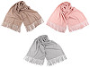 Sciarpa / Scialle / Plaid invernale, con frange, dimensioni: 70 x 190 cm