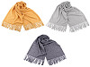 Sciarpa / Scialle / Plaid invernale, con frange, dimensioni: 70 x 190 cm