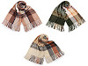 Sciarpa / Scialle / Plaid invernale, con frange, dimensioni: 65 x 175 cm