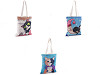 Borsa shopper, in cotone, motivo: gatto, dimensioni: 34 x 40 cm