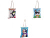 Borsa shopper, in cotone, motivo: gatto, dimensioni: 34 x 40 cm