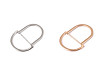 Metal belt buckle, double, pulling hole 30 mm