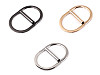 Metal belt buckle, double, pulling hole 35 mm