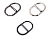 Metal belt buckle, double, pulling hole 35 mm