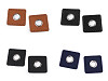 Leatherette Square Applique /Grommets Faux Leather Patch sew-on, 10 mm