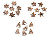 Wooden Snowflake, Star, Bell