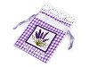 Gift Bag with Lavender Embroidery 7.5x11 cm