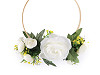 Ślubna dekoracja obręcz z kwiatami Ø19,5 cm