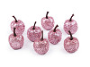 Artificial apples with glitter
